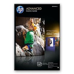 Fotopapír HP Advanced Photo Paper, lesklý, 10 x 15cm, bez okraj, 100 listů, 250 g/m2