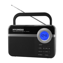 Radiopřijímač Hyundai PR 471 PLL SU BS, digitální FM tuner, USB a mikro SD vstup, černý