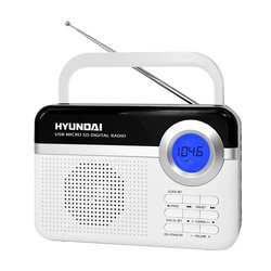 Radiopřijímač Hyundai PR 471 PLL SU WS, digitální FM tuner, USB a mikro SD vstup, bílý