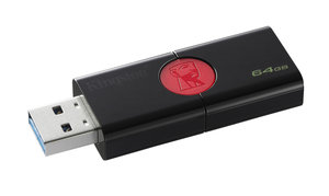 Flash USB Kingston Data Traveler 106 64GB USB 3.1 - černý/červený