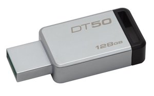 Flash USB Kingston DataTraveler 50 128GB USB 3.0 - černý/kovový