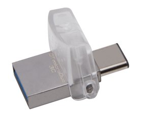 Flash USB Kingston DataTraveler MicroDuo 3C 64GB USB 3.1 - stříbrný