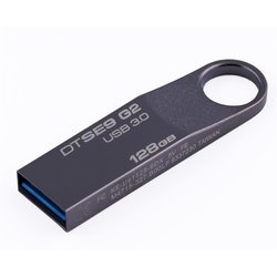 Flash USB Kingston DataTraveler SE9 G2 Premium 128GB USB 3.0 - šedý/kovový