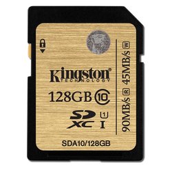 Paměťová karta Kingston SDXC 128GB UHS-I U1 (90R/45W)