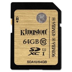 Paměťová karta Kingston SDXC 64GB UHS-I U1 (90R/45W)