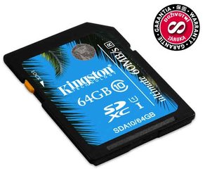 Paměťová karta Kingston SDXC 64GB UHS-I U1 (90R/45W)