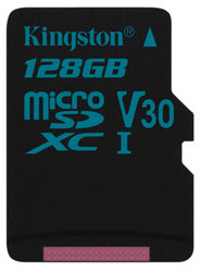Paměťová karta Kingston Canvas Go! MicroSDXC 128GB UHS-I U3 (90R/45W)