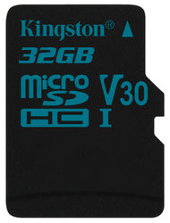 Paměťová karta Kingston Canvas Go! MicroSDHC 32GB UHS-I U3 (90R/45W)