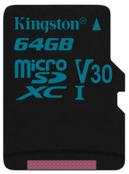 Paměťová karta Kingston Canvas Go! MicroSDXC 64GB UHS-I U3 (90R/45W)