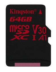 Paměťová karta Kingston Canvas React microSDXC 64GB UHS-I U3 (100R/80W)