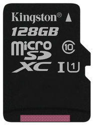 Paměťová karta Kingston Canvas Select MicroSDXC 128GB UHS-I U1 (80R/10W)