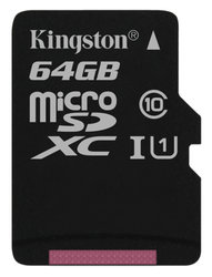 Paměťová karta Kingston Canvas Select MicroSDXC 64GB UHS-I U1 (80R/10W)