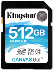Paměťová karta Kingston Canvas Go! SDXC 512GB UHS-I U3 (90R/45W)