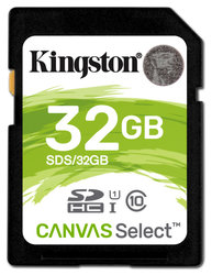 Paměťová karta Kingston Canvas Select SDHC 32GB UHS-I U1 (80R/10W)