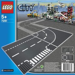 Stavebnice LEGO® CITY 7281 Křižovatka ve tvaru T a zatáčky
