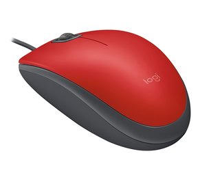 Myš Logitech M110 Silent / optická / 3 tlačítka / 1000dpi - červená