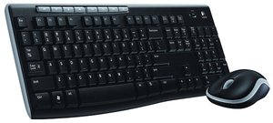Klávesnice s myší Logitech Wireless Combo MK270, CZ - černá