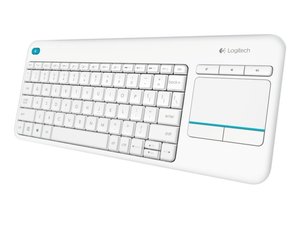 Klávesnice Logitech Wireless Keyboard K400 Plus, US - bílá