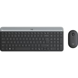 Klávesnice s myší Logitech Wireless Combo Slim MK470 - šedá