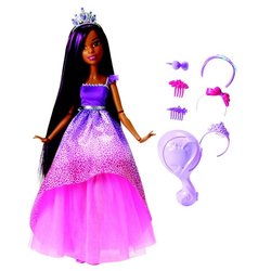 Barbie Mattel vysoká princezna s dlouhými vlasy brunetka
