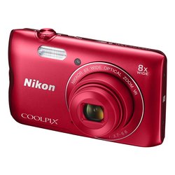 Fotoaparát Nikon Coolpix A300, červený