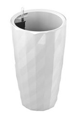 Samozavlažovací květináč G21 Diamant bílý 57 cm