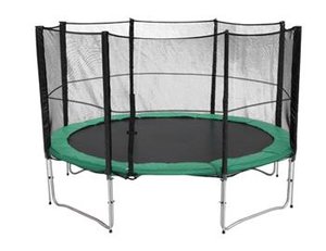 Trampolína G21 s ochrannou sítí 305 cm zelená