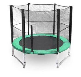 Trampolína G21 s ochrannou sítí 250 cm zelená