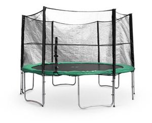 Trampolína G21 s ochrannou sítí 430 cm zelená
