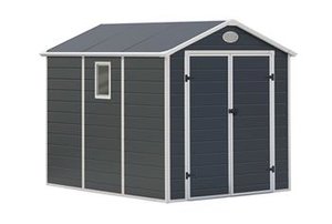 Zahradní domek G21 PAH 458 - 241 x 190 cm, plastový, šedý