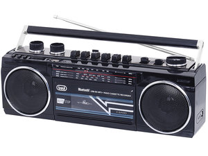 Trevi RR 501 BT Kazetový magnetofon, Radiopřijímač, USB/SD, Bluetooth, černý