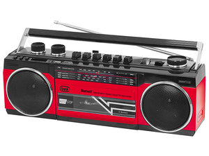 Trevi RR 501 BT Kazetový magnetofon, Radiopřijímač, USB/SD, Bluetooth, červený