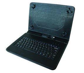 Kožené pouzdro pro 7" tablet s klávesnicí iGet S7B, černé