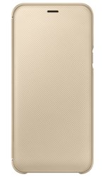 Pouzdro na mobil flipové Samsung Wallet Cover pro Galaxy A6 - zlaté