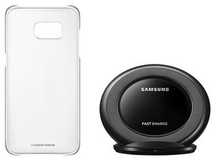 Sada pro bezdrátové nabíjení Samsung Hero Starter Kit pro Galaxy S7 - stříbrná