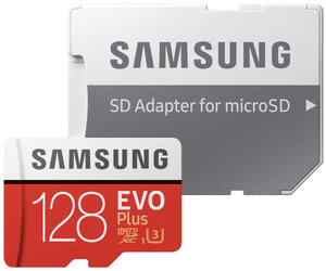 Paměťová karta Samsung Micro SDXC EVO+ 128GB UHS-I U3 (100R/90W) + adapter