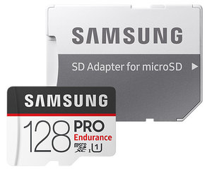 Paměťová karta Samsung Micro SDXC PRO endurance 128GB UHS-I U1 (100R/30W) + adapter