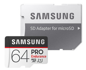 Paměťová karta Samsung Micro SDXC PRO endurance 64GB UHS-I U1 (100R/30W) + adapter
