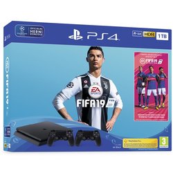 Herní konzole Sony PlayStation 4 SLIM 1TB + FIFA 19 + DualShock 4 - černý