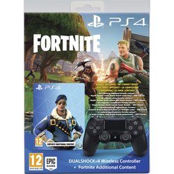 Gamepad Sony Dual Shock 4 pro PS4 v2 černý + FORTNITE bonusový obsah