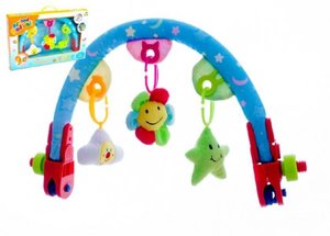 Hrazda pro děti plyš/plast v krabici 50x32x6,5cm 6m+