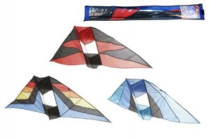 Drak létající nylon 183x81cm asst 3 barvy v sáčku