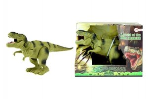 Dinosaurus chodící plast 22cm na baterie asst 2 barvy v krabici
