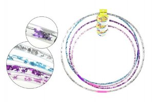 Hula Hop obruč plast průměr 65 - 85cm na baterie se světlem asst 4 barvy a velik