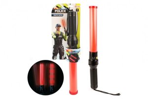 Obušek policejní svítící plast 41cm na baterie na kartě