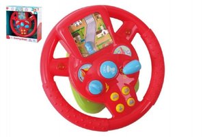 Volant plast průměr 26cm na baterie se zvukem se světlem v krabici 28x28x13cm 18