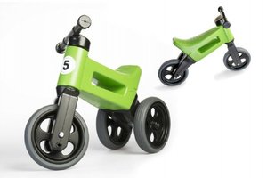 Odrážedlo zelené FUNNY WHEELS NEW SPORT 2v1 výška sedadla nastavitelná 28/31cm nosnost 50kg 18m+