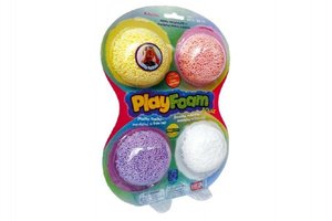 PlayFoam Modelína/Plastelína kuličková 4 barvy na kartě 18x27x4cm