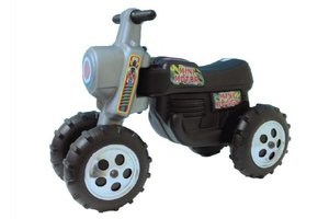 Odrážedlo CROSS 2 černé plast výška sedadla 28cm nosnost do 25kg od 18 měsíců