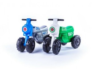 Odrážedlo CROSS Policie plast výška sedadla 28cm nosnost do 25kg asst 2 barvy od